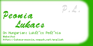 peonia lukacs business card